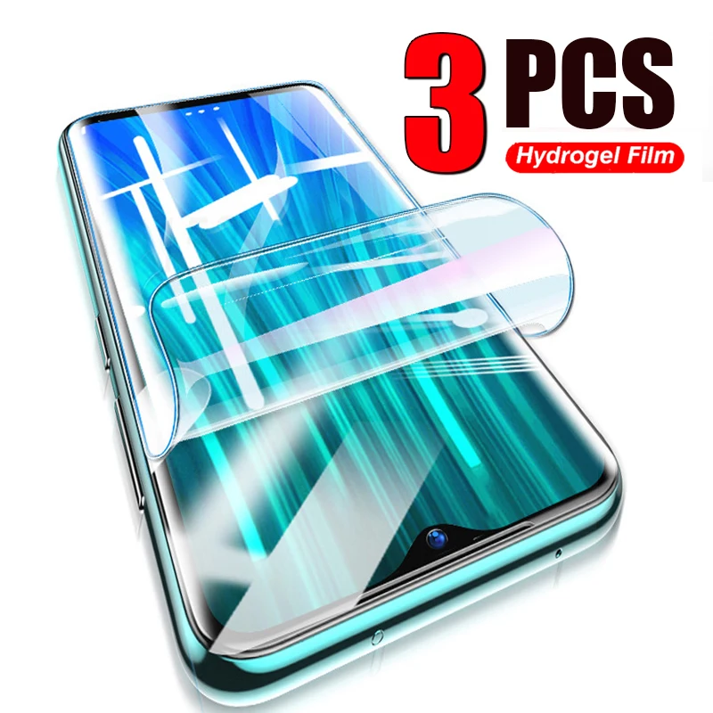 3/2/1 шт полное покрытие Гидрогелевая пленка для Xiaomi Redmi Note 10 9S 8 9 Pro Max Защита экрана 7