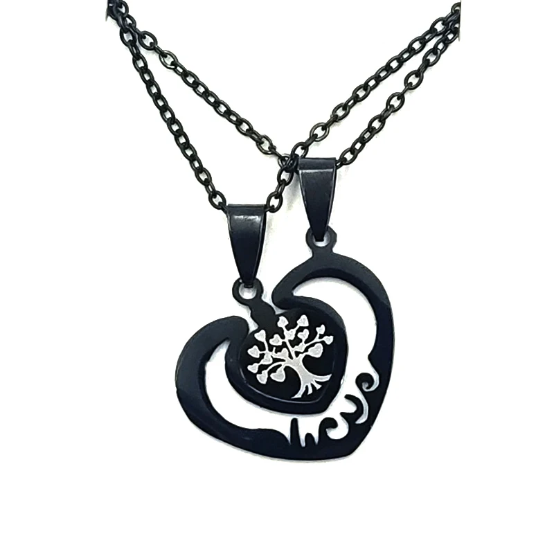 1 пара модных Подвесок в виде дерева жизни любовь ожерелье из нержавеющей стали