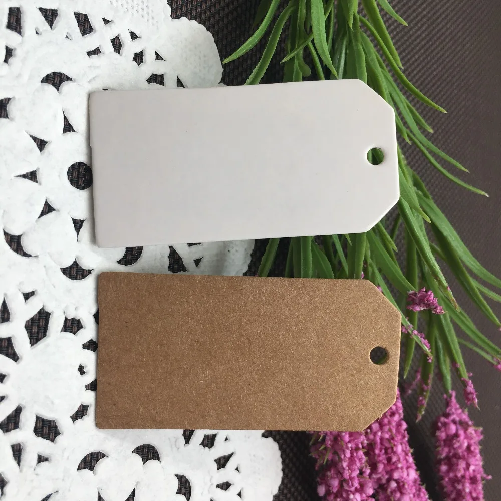 

50pcs Kraft Paper Multi-style Packaging Hang Tags Wedding/Birthday Party Candy Boxes Price Tags for Flower/Cosmetics Labels