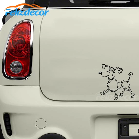 С милым псом пуделем Выгула собак Виниловая пленка для оклеивания автомобилей