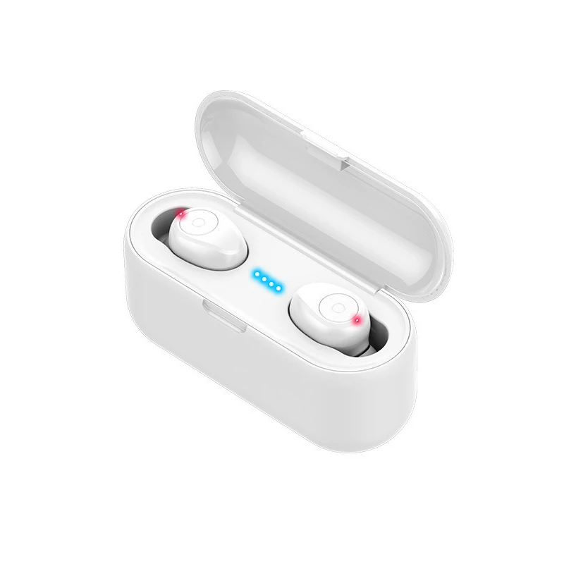F9 TWS беспроводной Bluetooth V5.0 беспроводной наушник светодиодный дисплей микрофон 2000 мАч Внешний аккумулятор микрофон гарнитура для Xiaomi huawei - Цвет: button control