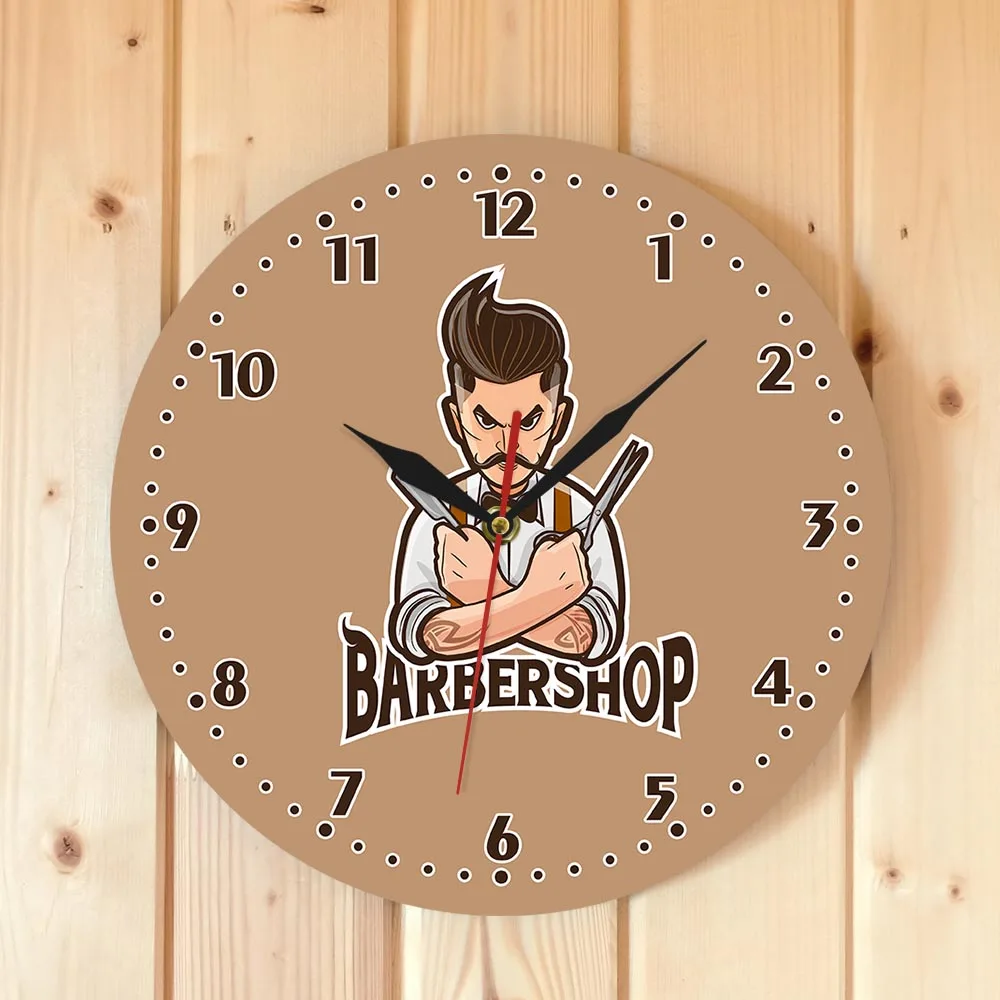 Мультяшный персонаж парикмахерский магазин настенные часы для волос Красота