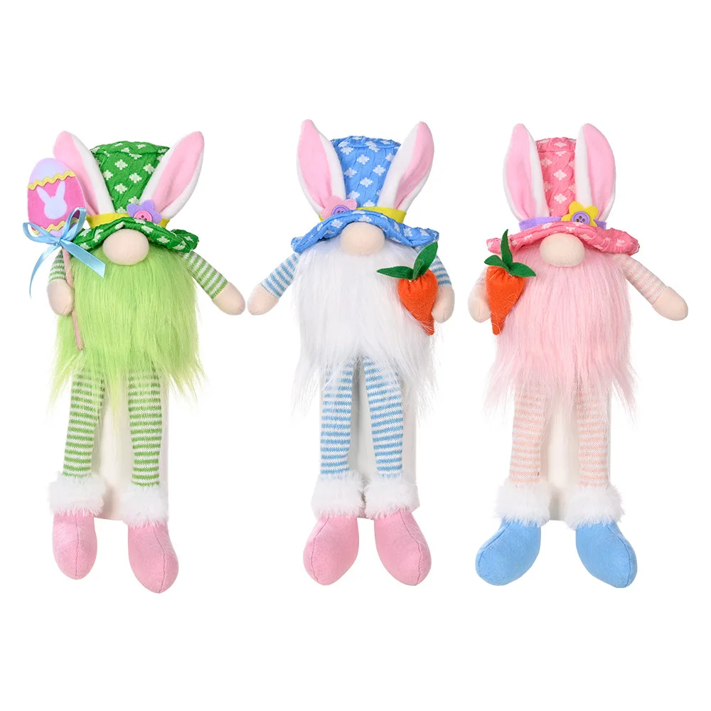 

Gnome Plush Doll Faceless Bunny Colorful Gnomes Doll For Easter Party Decor Home Table Decor Easter Decoration