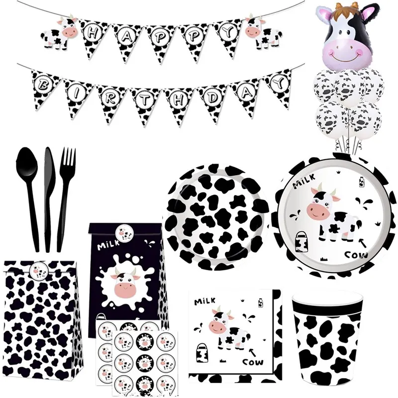 Мультфильм Животные Фольга на коровью ферму тематическая вечеринка день