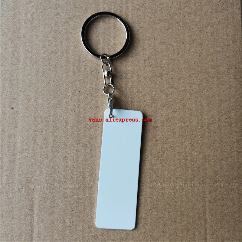

sublimation aluminum rectangle bones heart blank keychains hot transfer printing key ring two sides can printed 15pieces/lot