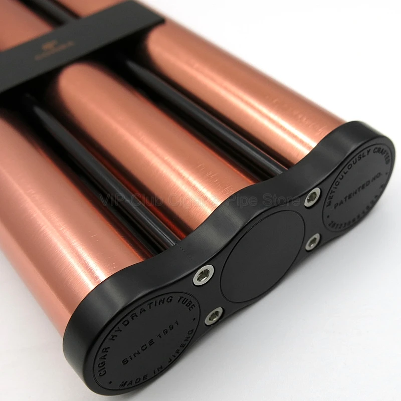COHIBA Gadget Metal Cigar Tube Humidor Hydrating Holder Case With Humidifier For 2/3 Cigars of 50 Ringage Smoking Tool | Дом и сад