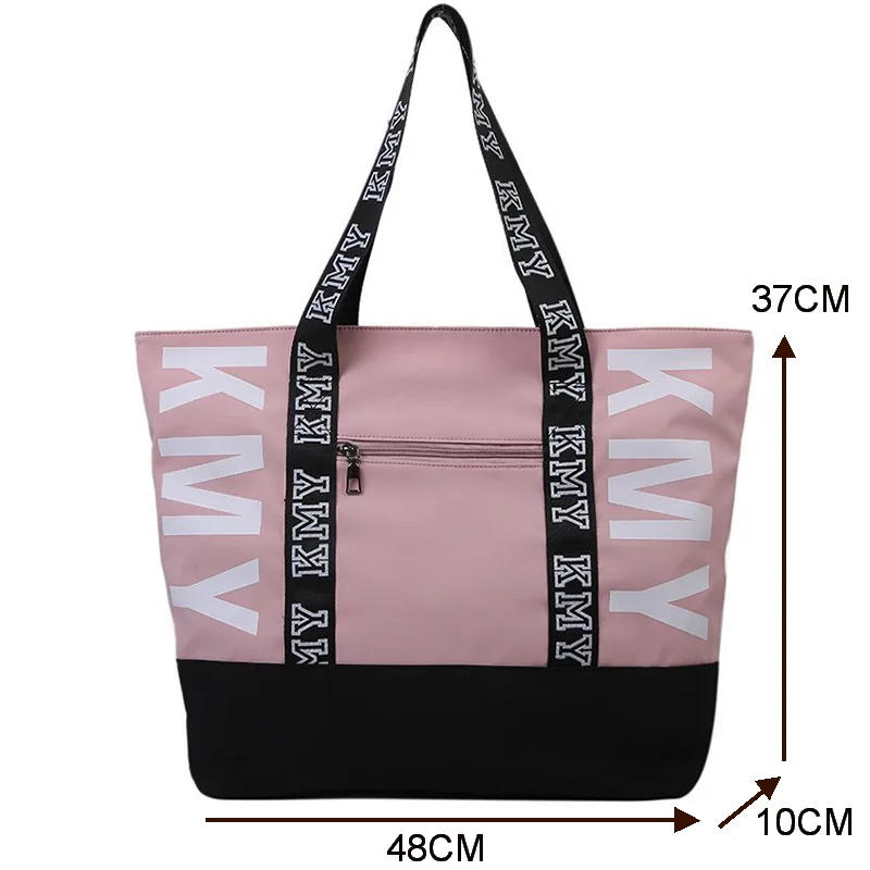 

Diinovivo Canvas Tote Handbag Letter Printing Casual Women's Shoulder Bag Large Capacity Bag Ladies Shopping Bag Handy WHDV1649
