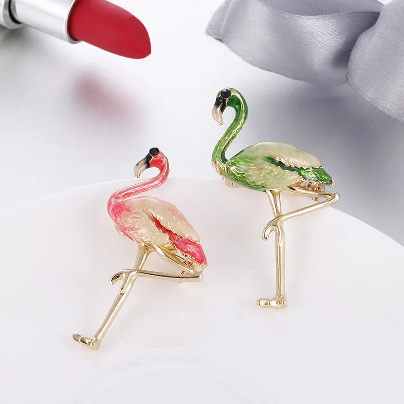 Симпатичные эмалевые броши в виде фламинго унисекс для женщин и мужчин Модная