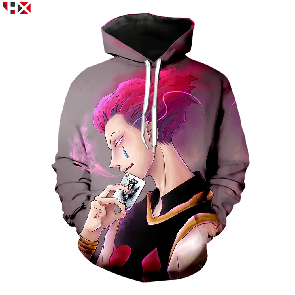 HX 3D принт мужские толстовки аниме Hisoka Hunter X женские и Harajuku уличные Стильные топы с
