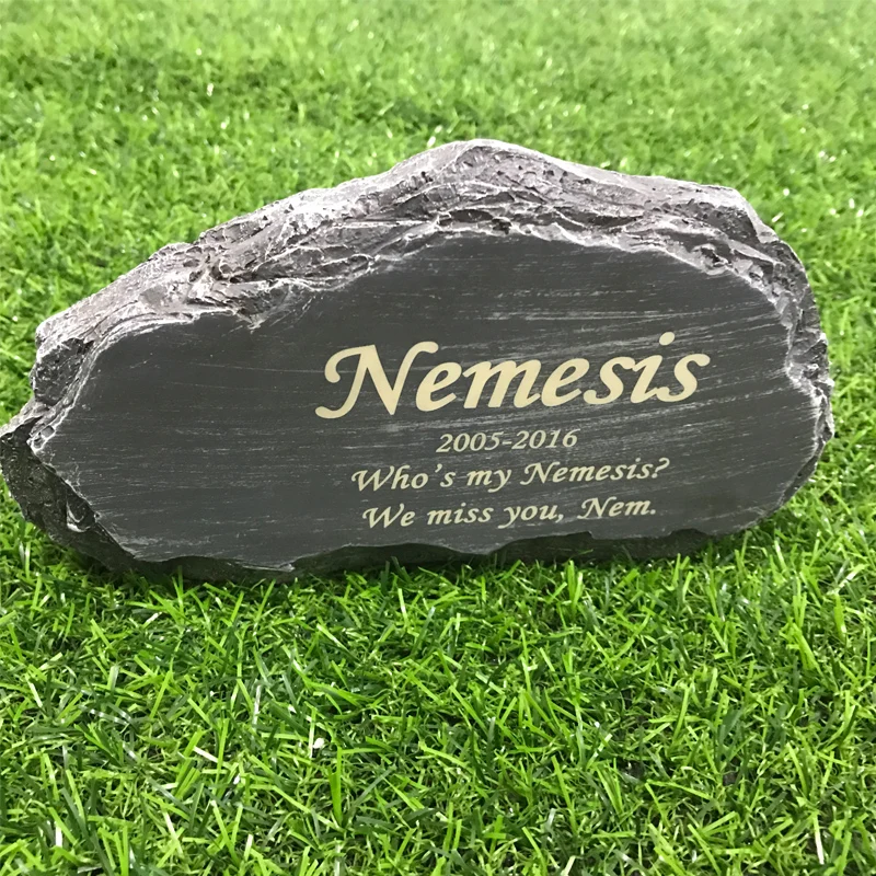 

All Contents Can Be Customized Rockery Shape Memorial Stone Or Garden Decoration Stone Indoor/Outdoor Loss of Pet Sympathy Gift