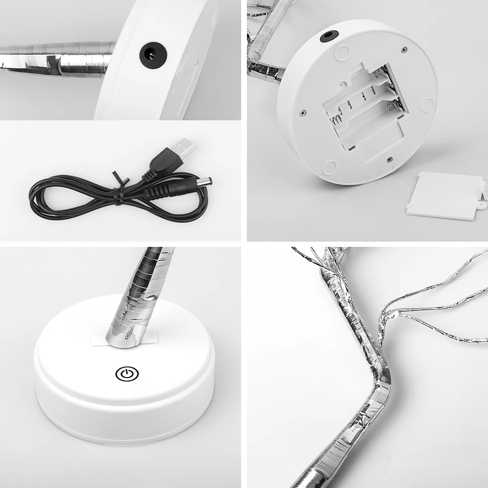 

108 LEDS Bonsai Tree Light DIY Creative LED Night Lights USB/Battery Operated Christmas Tree Lamp Starry Fairy Lights Home Decor