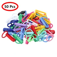 50pcs plastic buckles snap hooks with o ring link cat dog collar toy hook buckle bag key ring diy accessories parts