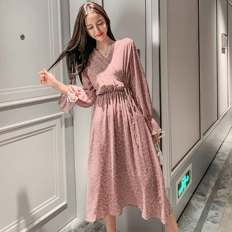 Женское повседневное шифоновое платье трапециевидной формы новая мода 2020