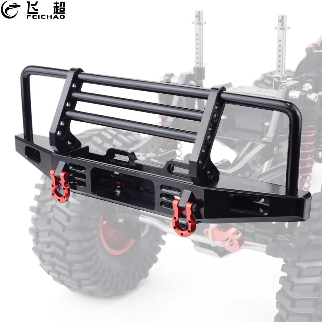 

FEICHAO Adjustable Metal Front Bumper for 1/10 RC Crawler Traxxas TRX4 Defender Axial SCX10 SCX10 II 90046 90047