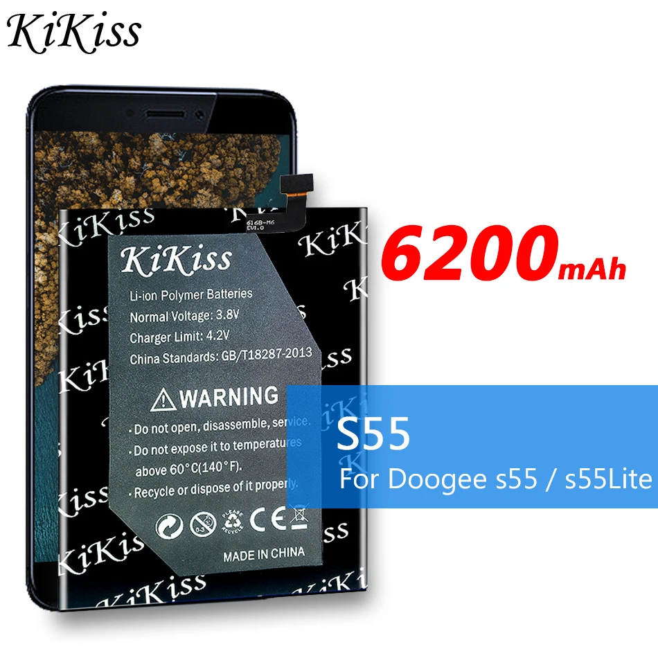 Аккумулятор 6200 мАч Для Doogee s55 s55Lite батареи для сотового телефона s 55 Lite