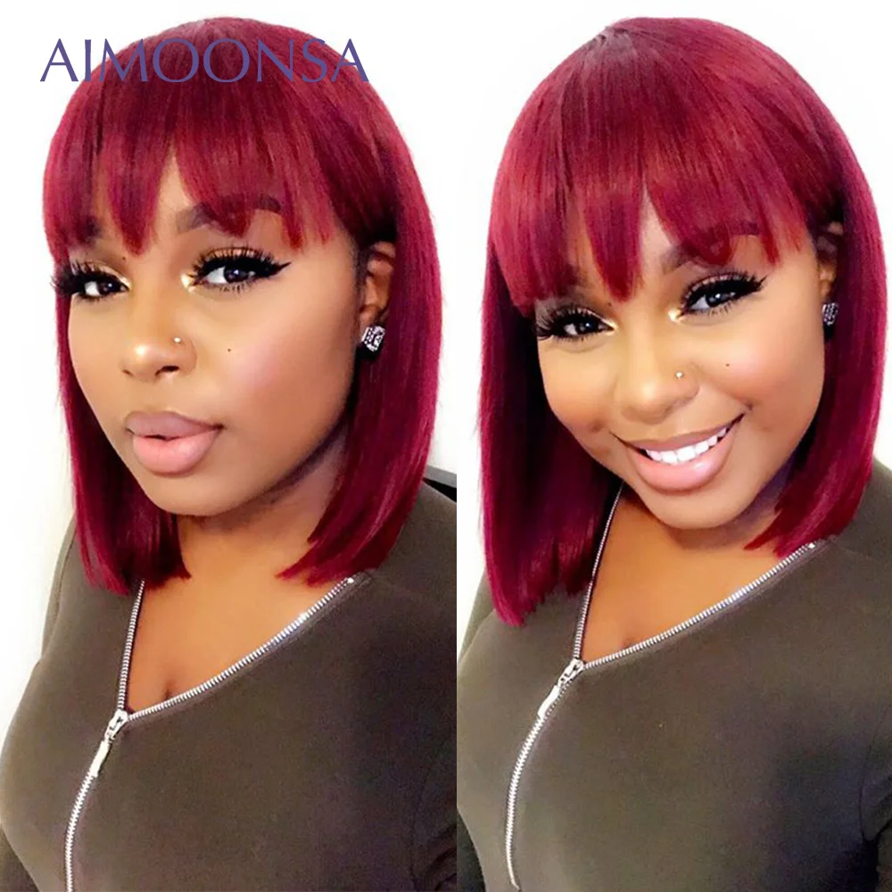 Челка парик человеческие волосы 13х6 короткий Боб Кружева передние парики с