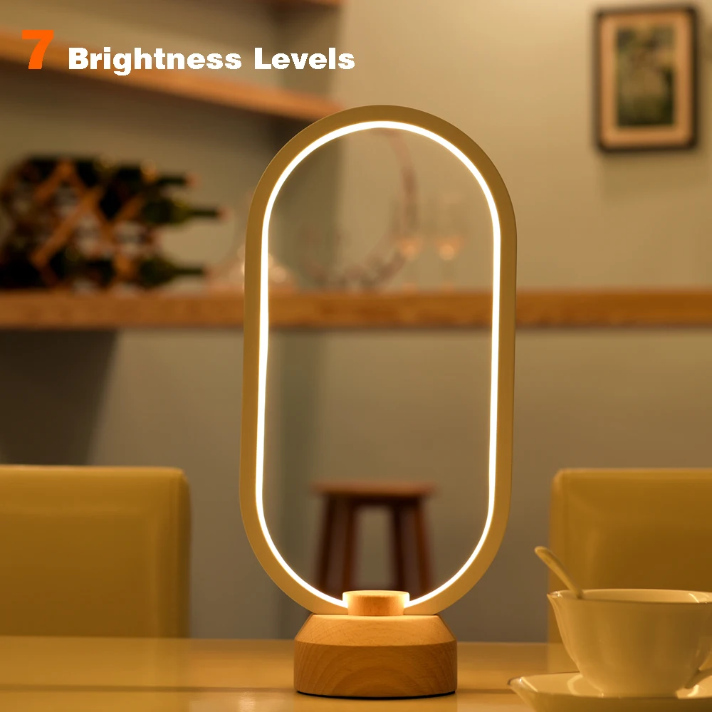 lonrisway led wood desk lamp bedroom bedside night light dimmable led lighting creative home decor unique house warmging gif free global shipping