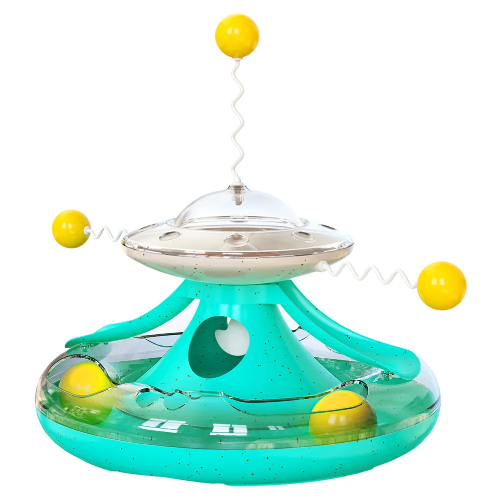 

Cat Tumbler Track Cat Turntable Leaking Food Toy Funny Cats Baseball Training Ball Exercise IQ Dog Cat Feeding Toys Pet Supplies