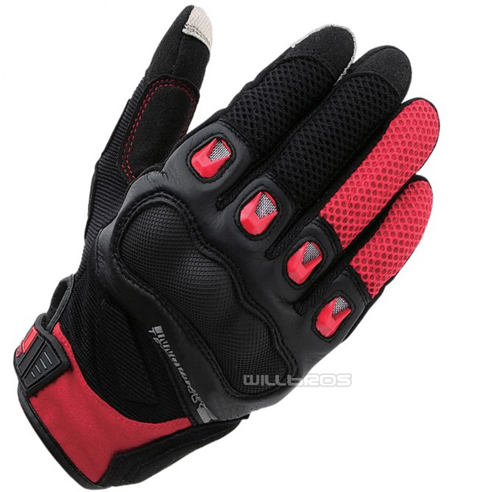 Летние Короткие перчатки RST412 из углеродного волокна MX для езды на велосипеде