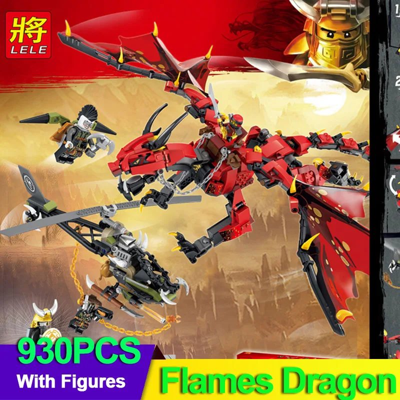 Ninjago серия firstborn красный дракон Охотник вертолет Броня Строительный набор