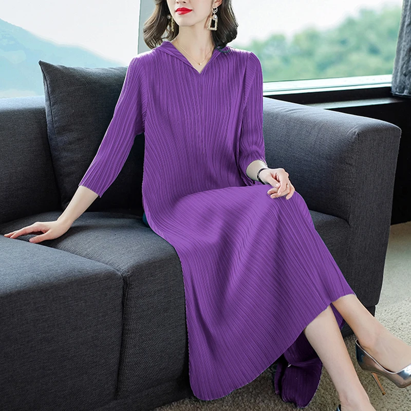 

Платье женское трикотажное средней длины с капюшоном, повседневное однотонное элегантное облегающее вечернее, 5 цветов, свободного кроя, ра...