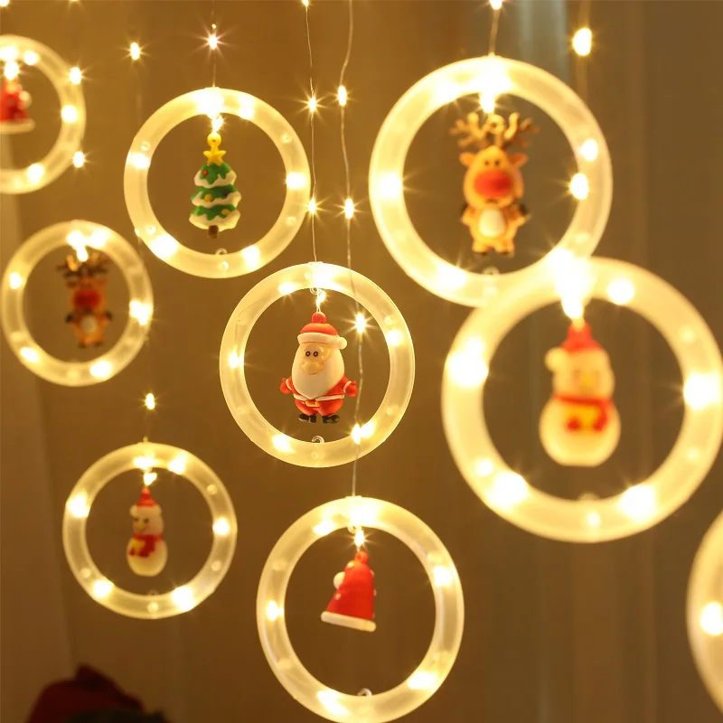 

Led Christmas Lights New Year 2022 Festoon Led Light Street Garland Fairy Lights Santa Claus Garland for Decoration Navidad 2021