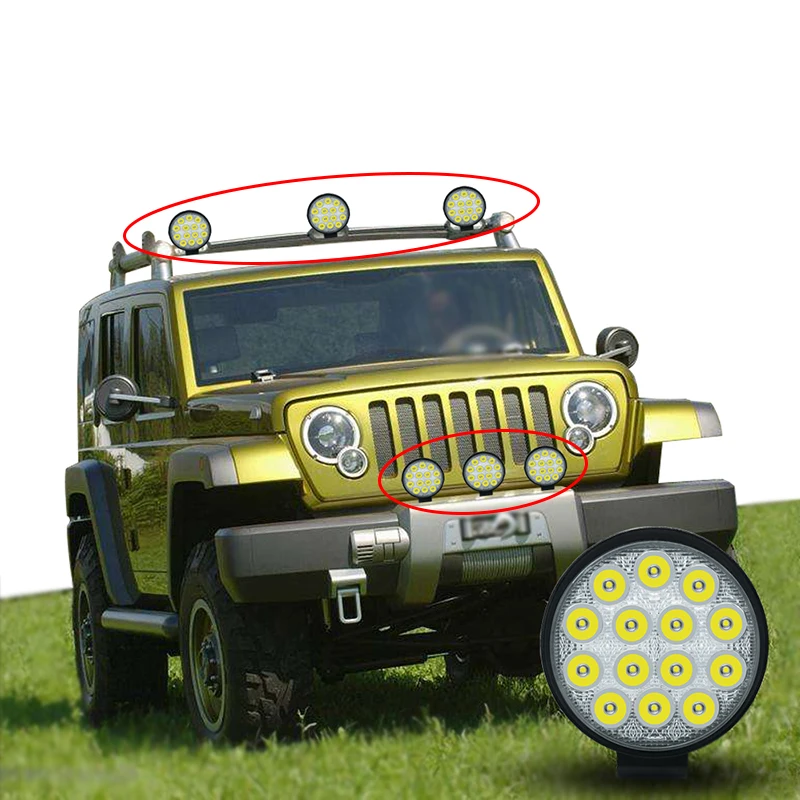 42 Вт круглый светодиодный рабочий светильник 4x4 внедорожные лампы Хорошо