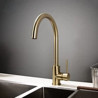 new 2021kitchen water tap brushed gold black kitchen faucet single handle rotation classical sink water mixer faucet kitchen