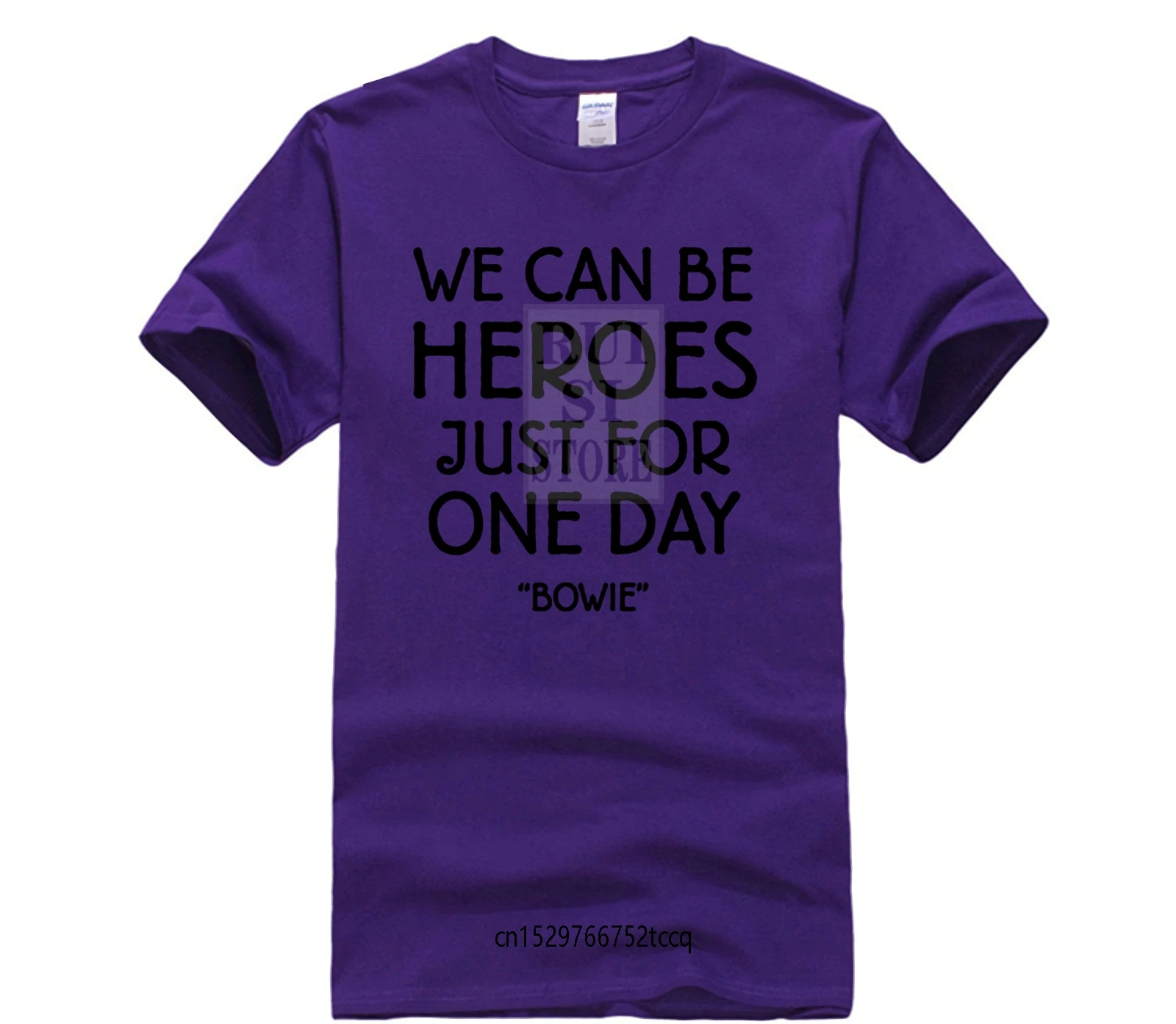 Summer Style David Bowie T Shirts Short Sleeve Rock WE CAN BE HEROES JUST FOR ONE DAY Shirt | Мужская одежда