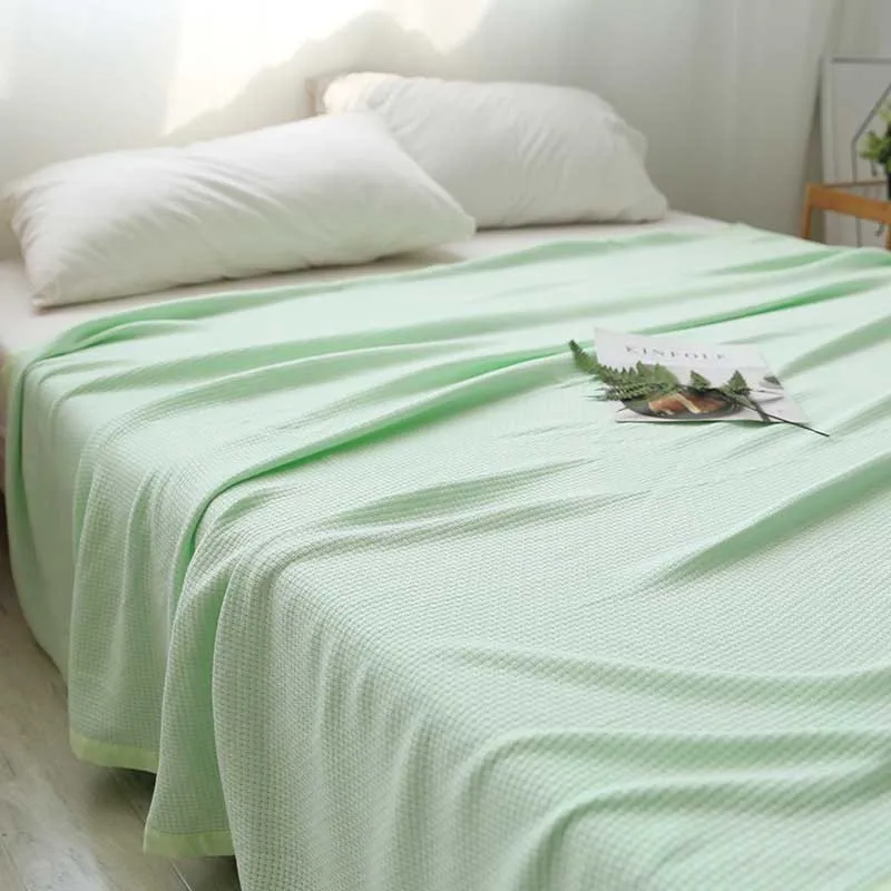 Бамбуковое волокно леденец сладкий Покрывало Полотенце Одеяло Лето один двойной