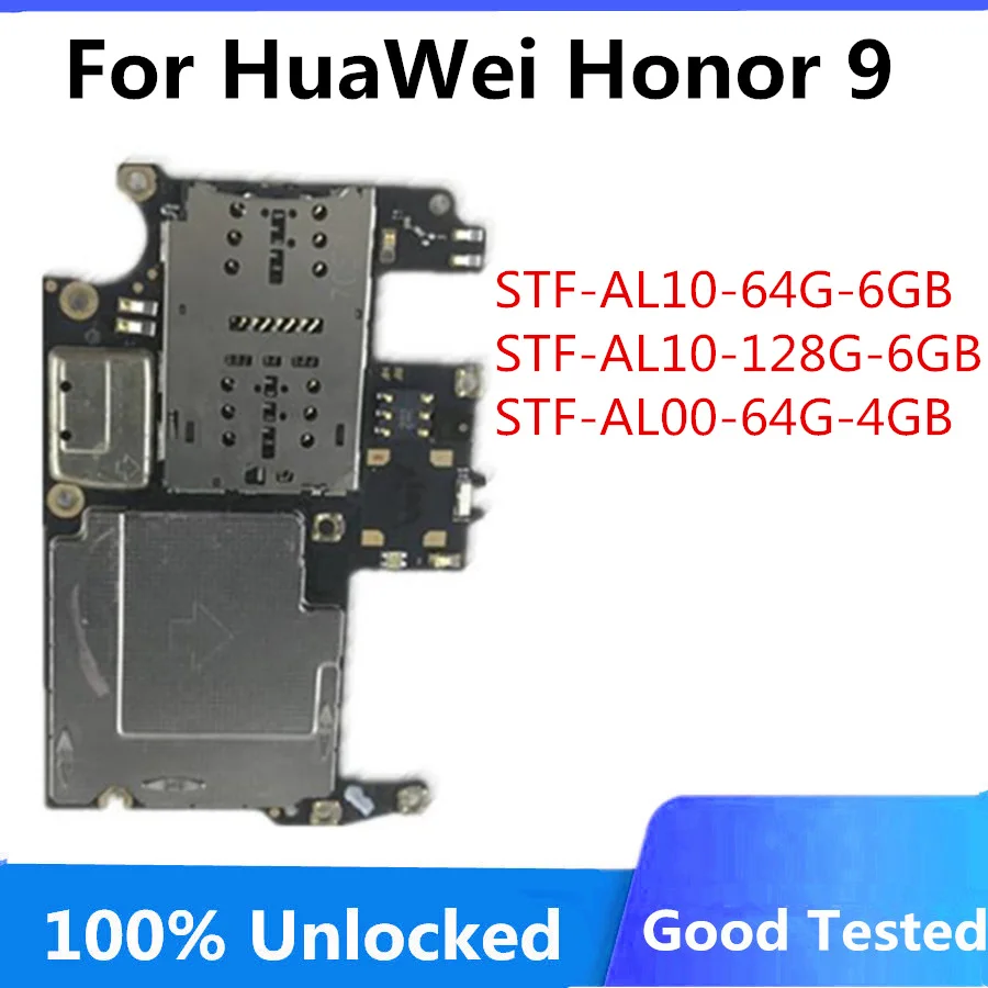 Заводская разблокированная материнская плата для Huawei Honor 9 оригинальная 64 Гб 128 ГБ