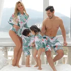 Купальник для матери и дочери, пляжные шорты для папы и сына, для мамы и ребенка, комплект для мальчиков, детский купальный костюм, семейный образ, купальник