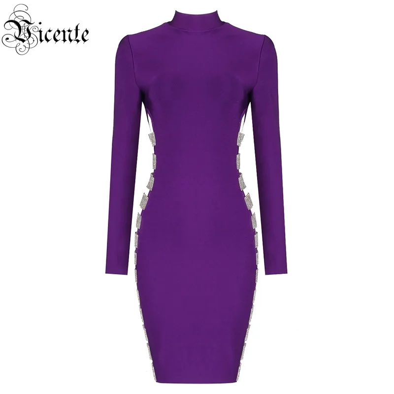 Новинка 2020 года: модное платье с длинными рукавами прозрачное вырезами по бокам