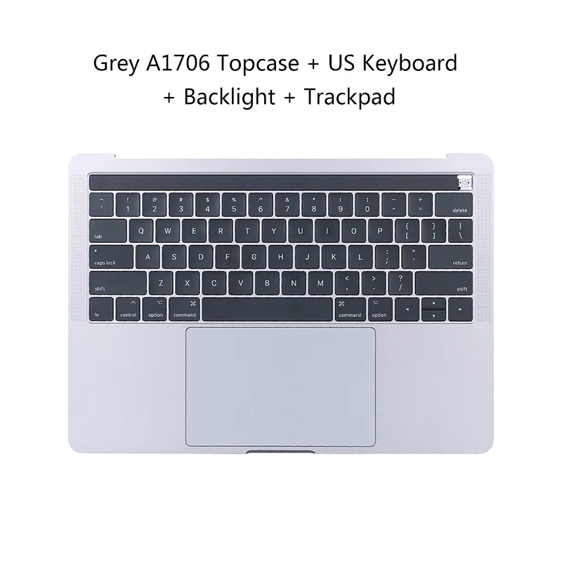A1706 Topcase США клавиатура подсветка трекпад для Macbook retina Pro 1" A1706 Подставка для рук Серый Серебристый - Цвет: G With Trackpad