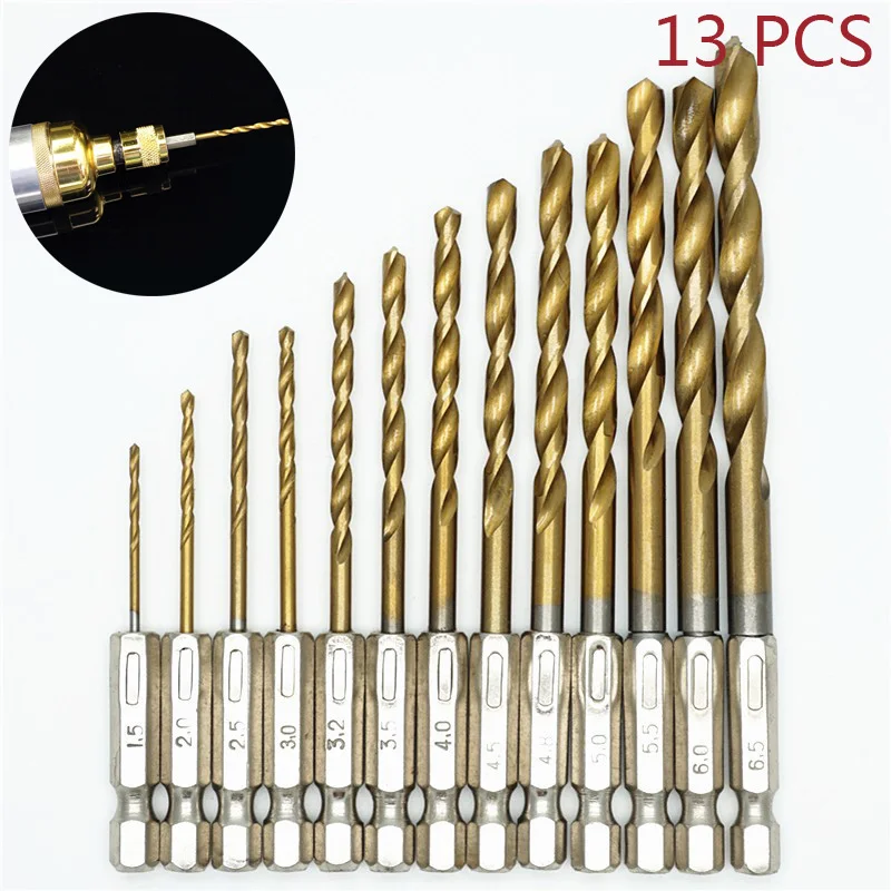 13 шт. 1/4 дюйма шестигранные Спиральные Биты многофункциональные инструменты