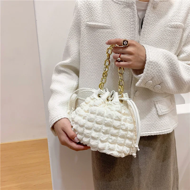 

Luxury Women Drawstring Crossbody Bags 2022 Replica Designer Small Handbags and Purses Chain Shoulder Bags Evening Party Clutch