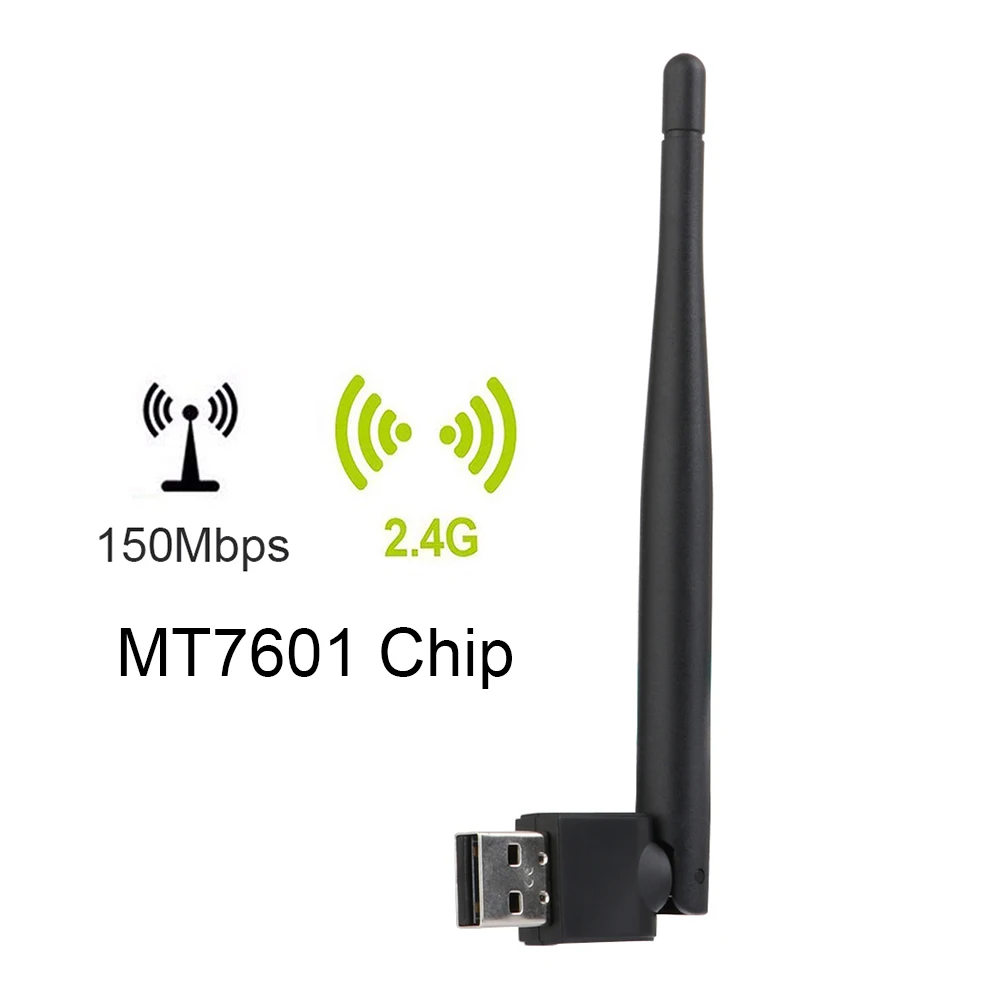 Сетевая карта MT7601 2 4 ГГц 150 Мбит/с USB Wi Fi LAN адаптер беспроводная антенна для