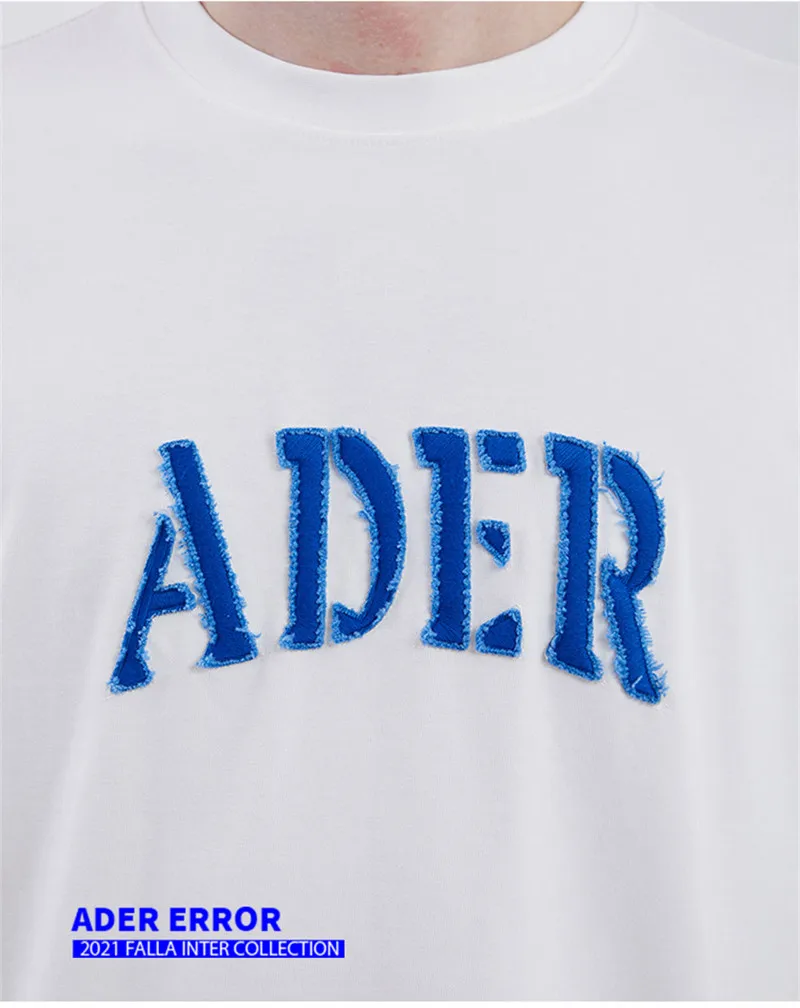 

3D Embroidery Letters ADER ERROR T-shirt Men Women 1:1 High Quality Badge Patch Adererror Tee ADER Tops