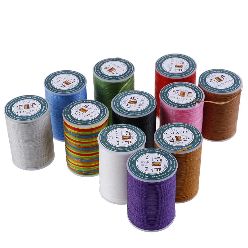 

1PC 90 Meter Sewing Thread Polyester Cord Waxed Thread Leather 0.8mm for DIY Tool Hand Stitching Thread Multicolor