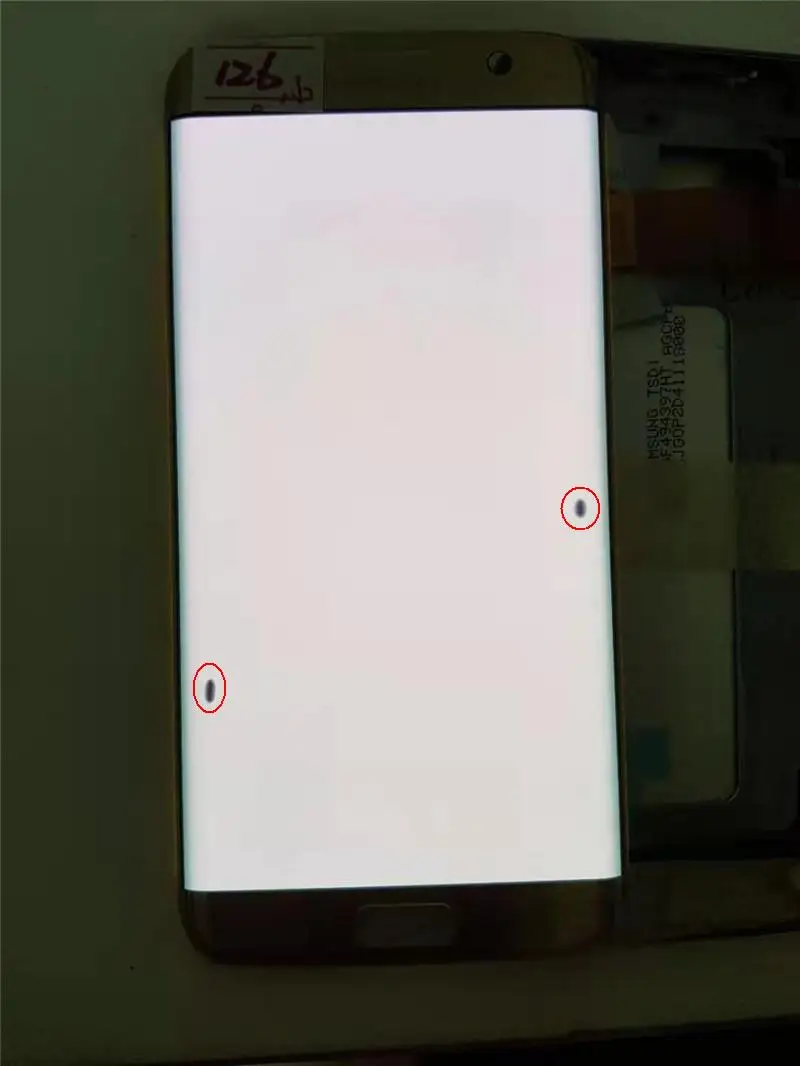 NO.126 Gold with SBI 100%ORIGINAL 5.5'' AMOLED LCD for SAMSUNG Galaxy s7 edge G935 G935F Touch Screen Digitizer Display With Black Dots - Цвет: NO.126 Gold with SBI