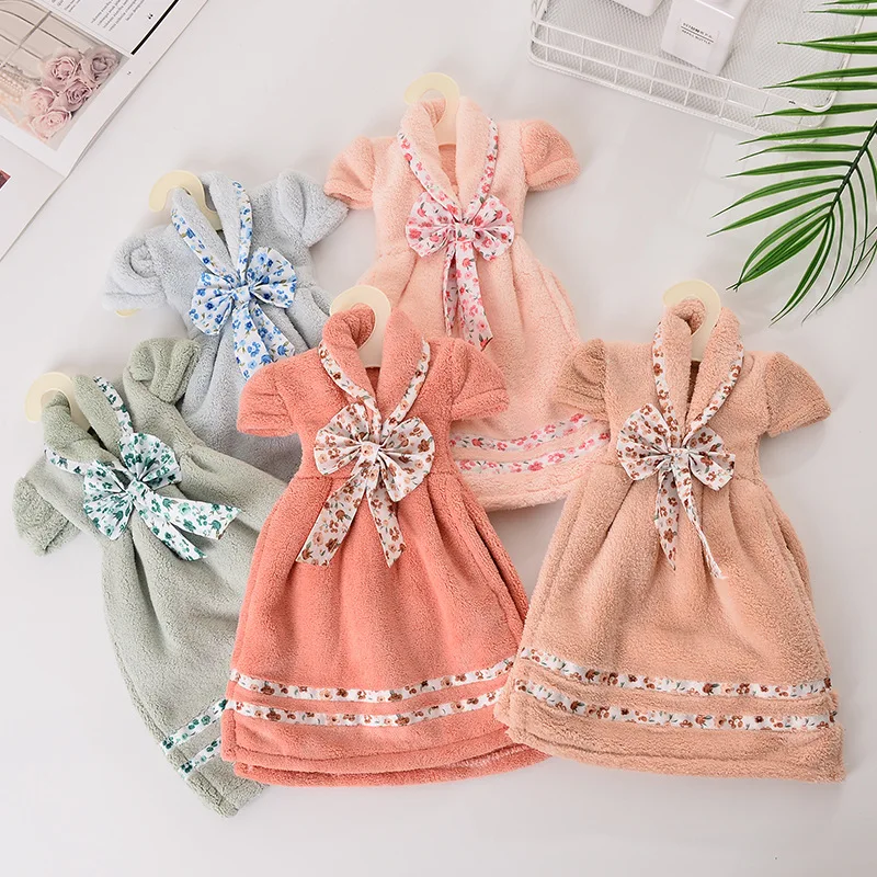 Милое подвесное полотенце в ванную комнату юбка с бантом из Коралина мягкое