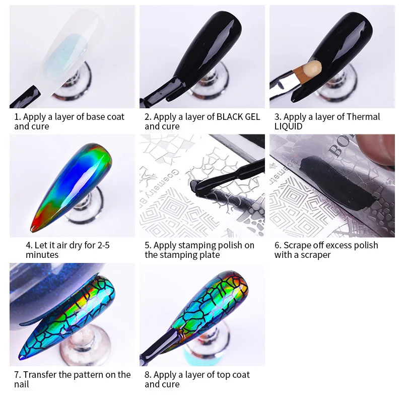 1 коробка 2 г 12 цветов изменяющих цвет Жидкий Гель лак термочувствительный жидкий