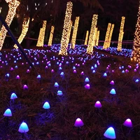 102030 led solar mushroom light string outdoor waterproof garden decoration christmas wedding solar cell fairy garland lights