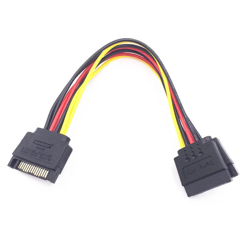 15pin 20 см SATA папа мама 2 распределитель кабель питания адаптер шнур Удлинитель