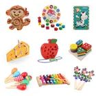 Деревянные игрушки для детей, развивающие игрушки по методике Монтессори, 3D деревянные пазлы, обучающие игрушки для детей, Новогодний подарок