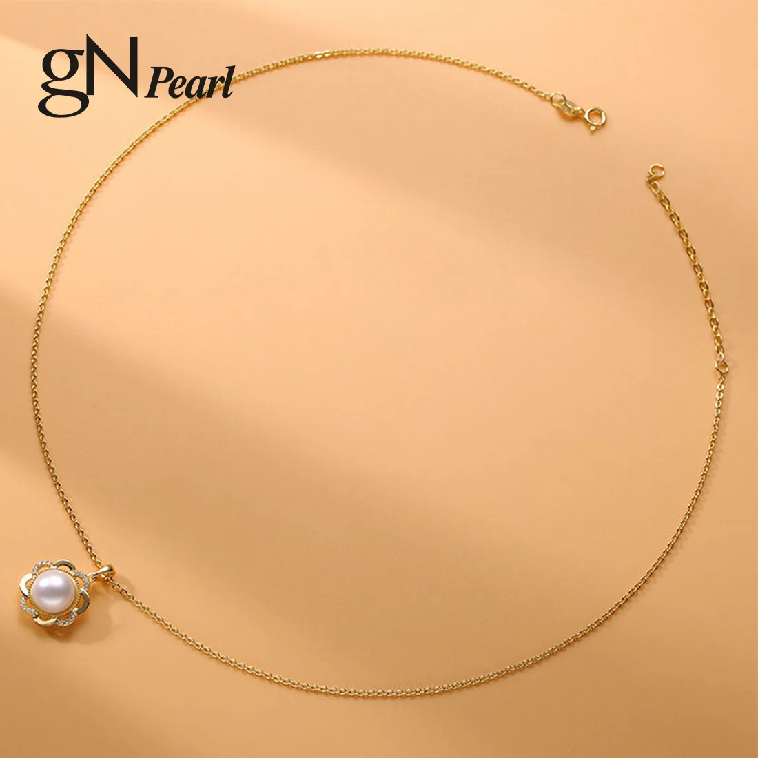 

Цепочка-ошейник из серебра 925 пробы с натуральным жемчугом 9-10 мм