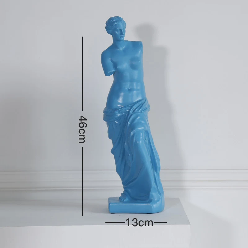 Venus 2 Blue VILEAD 19 см 46 см Смола гипсовая голова фигурки нордическая Morandi Давид Венера эскиз скульптура персонажа Искусство Декор Орнамент для дома - Цвет: Venus 2 Blue
