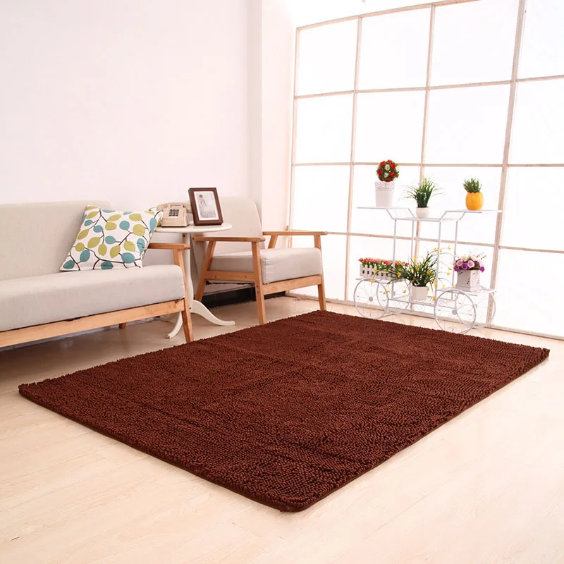 Утолщенный синельный напольный ковер для гостиной поглощающий Воду коврик