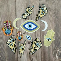 accessories iron on embroidery eyes moon palm claw cartoon patches for clothing or 23