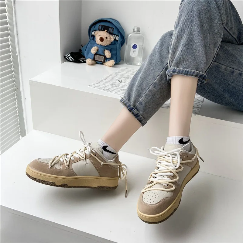 Белые ботинки женские кожаные прогулочные Air Force модные холщовые кроссовки